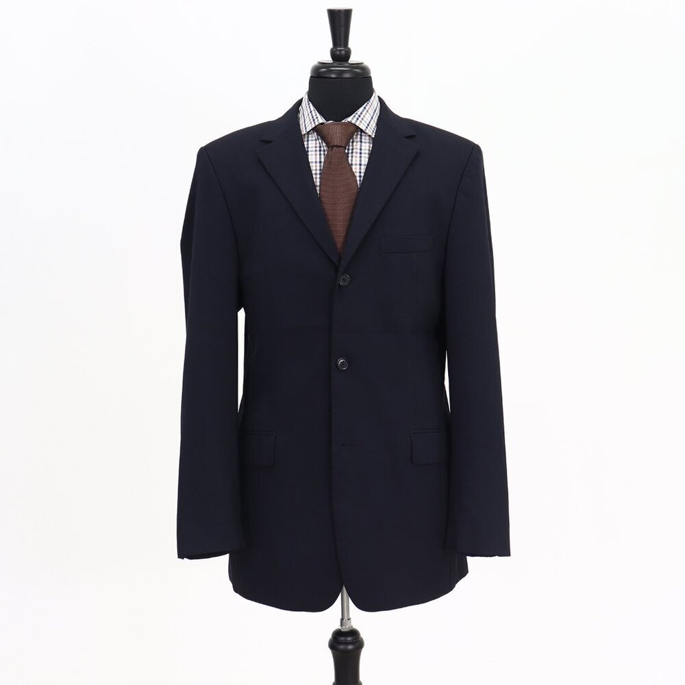 SARAR 42L Navy Solid 3-Button Sport Coat Blazer Jacket G427